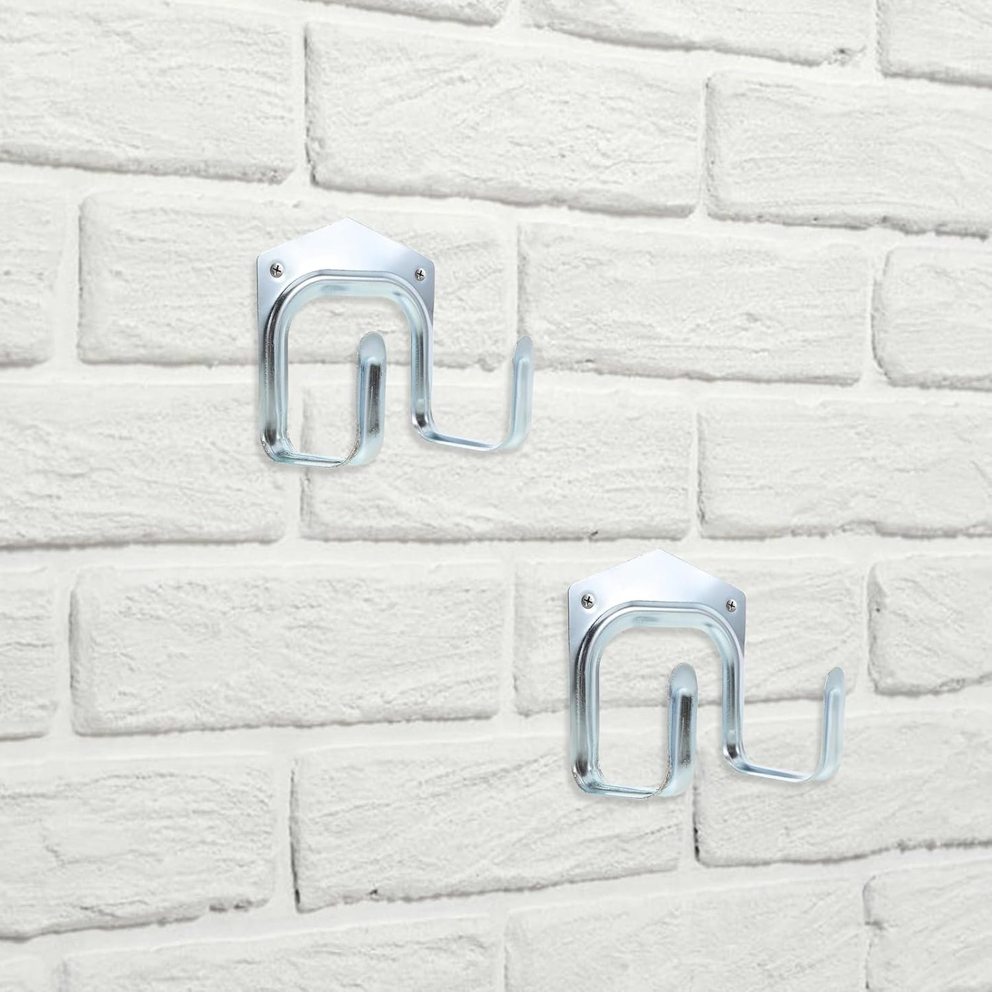  Ciieeo Lot De 10 Crochets Muraux En Fer Robustes Double Fixation, Taille Grosse, Finition Anticorrosion, Porte-serviettes Et Porte-clés Réutilisables, Pour Chambre, La Cuisine Et Salle