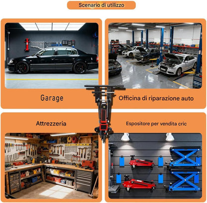 Genérico Generico Jack Stand Holder, Non-Slip Wall Hooks & Mount Bracket With Heavy Load Support, Garage Storage Organizer For Workshop Repair Bay Shed Home Toolroom Mechanics And Car Maintenance