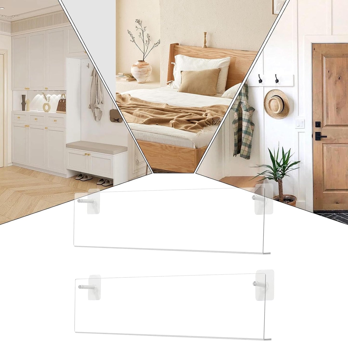  Générique Record Stand – Multifunctional Transparent Wall Shelf | Sturdy Mounting Tray For Books Magazines Notebooks Newspapers Living Rooms
