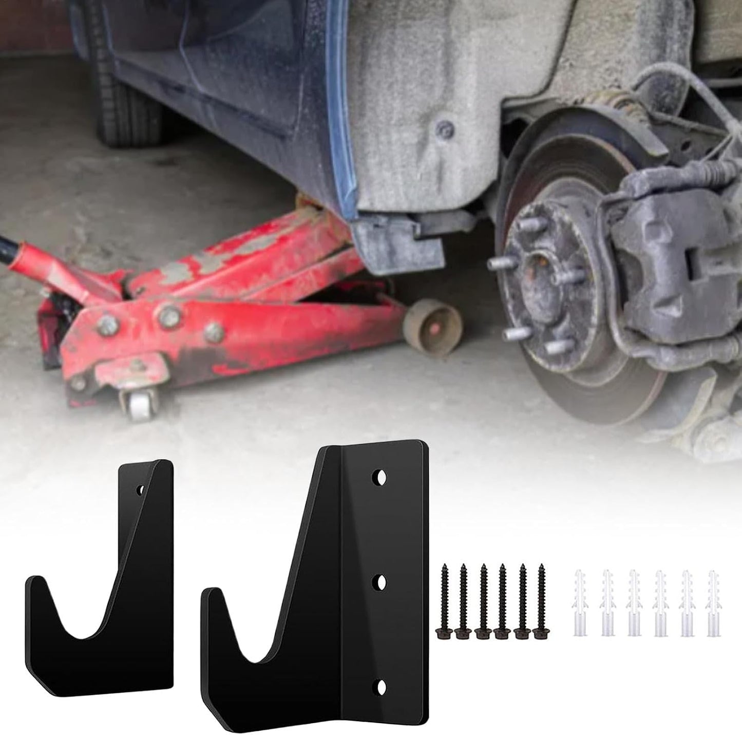 GENERIC Support Mural Pour Cric, Porte-outils De Garage Robuste, Support Hydraulique De 11,8 X 4,5 Cm, Supports De Rangement Muraux Pour L'entretien De Voiture, L'organisation Du Garage, Le Matériel