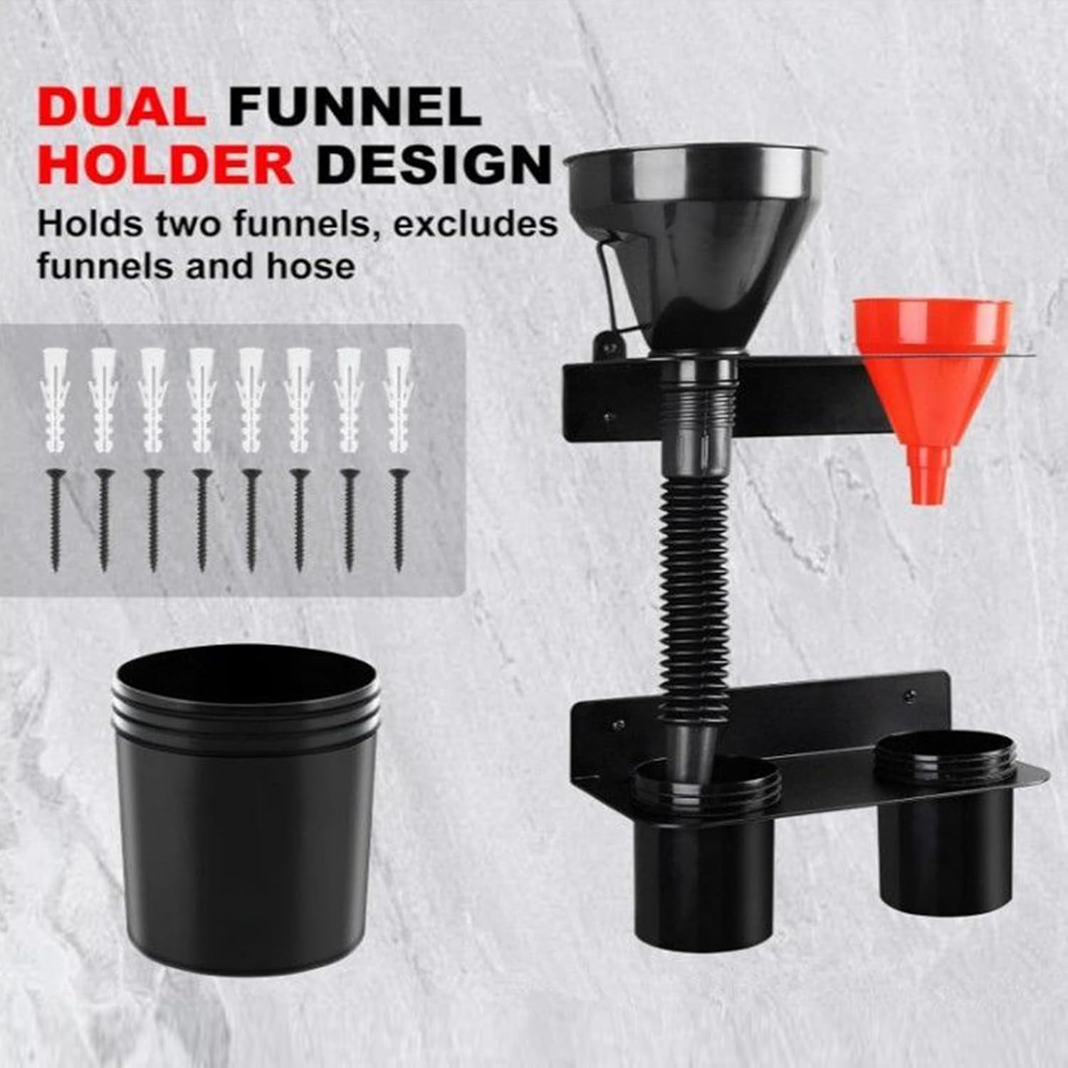  Générique Support Murale Pour Entonnoirs À Huile, 2 Pièces Support Murale Pour Fluides, De Vidange Pour Garage Atelier Maison Camping Remorque
