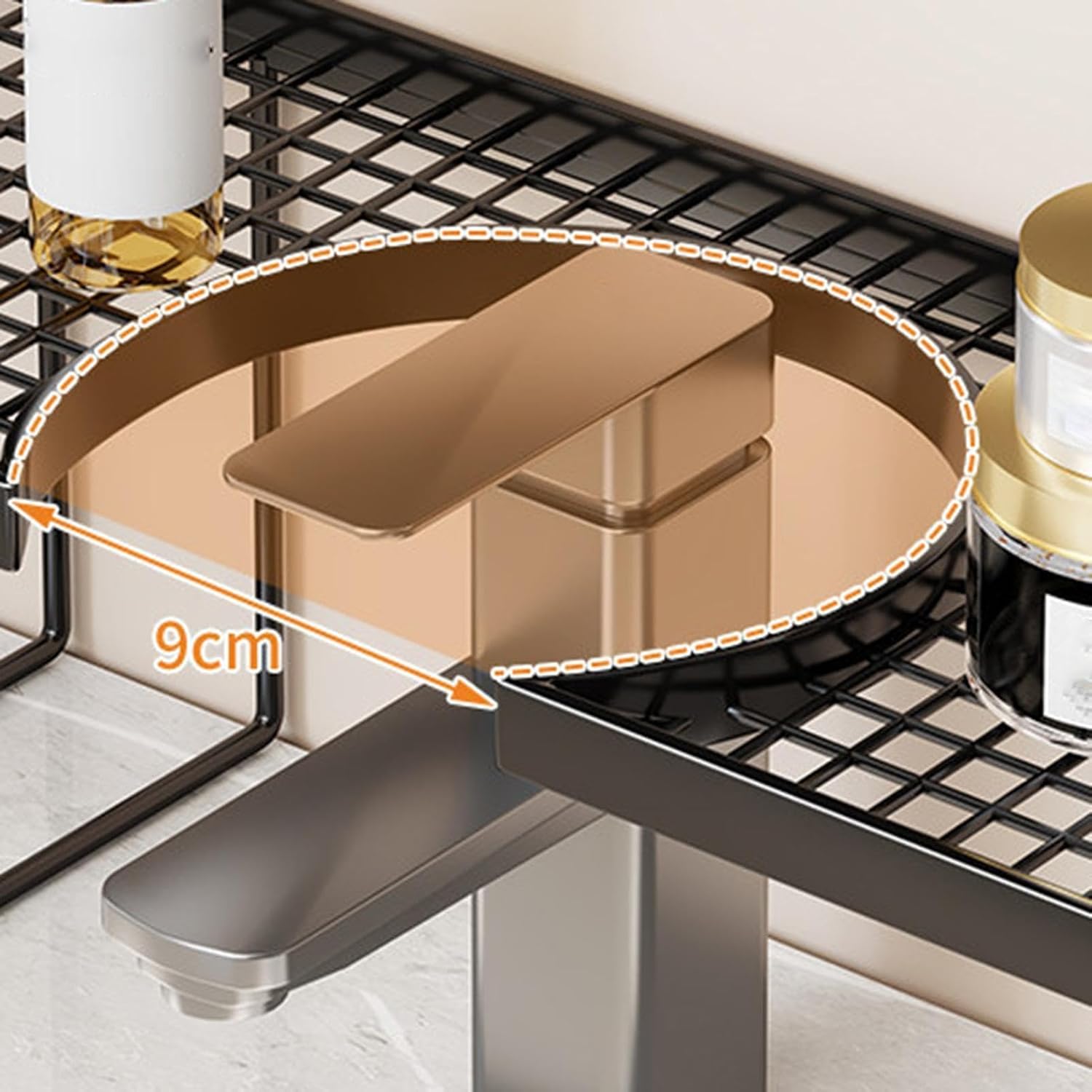 GENERIC Étagère De Rangement Pour évier | Étagère De Rangement En Métal Pour Cuisine, Robinet | Pour Maison, Appartement, Dortoir, Hôtel, Restaurant, Salle De Bain, Toilettes, Lavabo