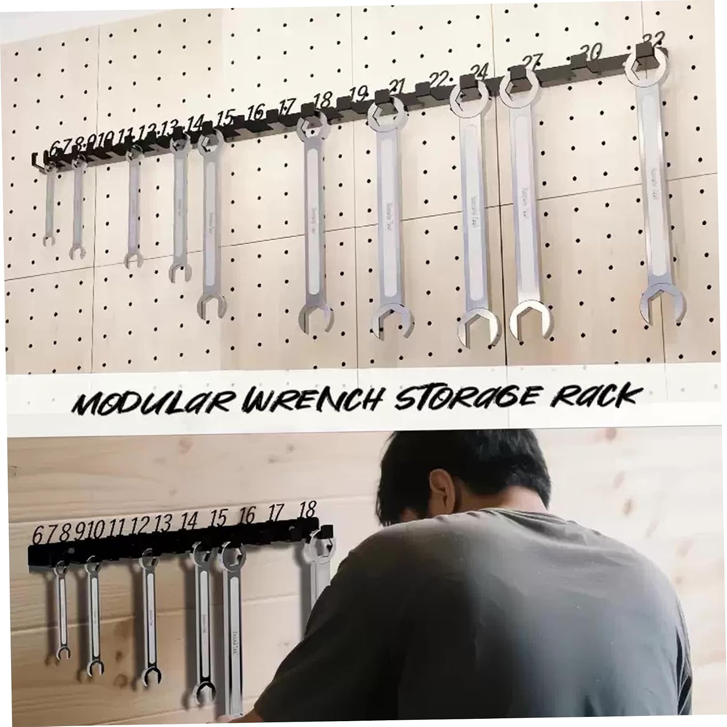  Porte-clés Pour 20 Clés, Organisateur De Mural, Organisateur De En Fer Pour Le Rangement Des Outils, Convient 6 Mm à 32 Mm Rangement