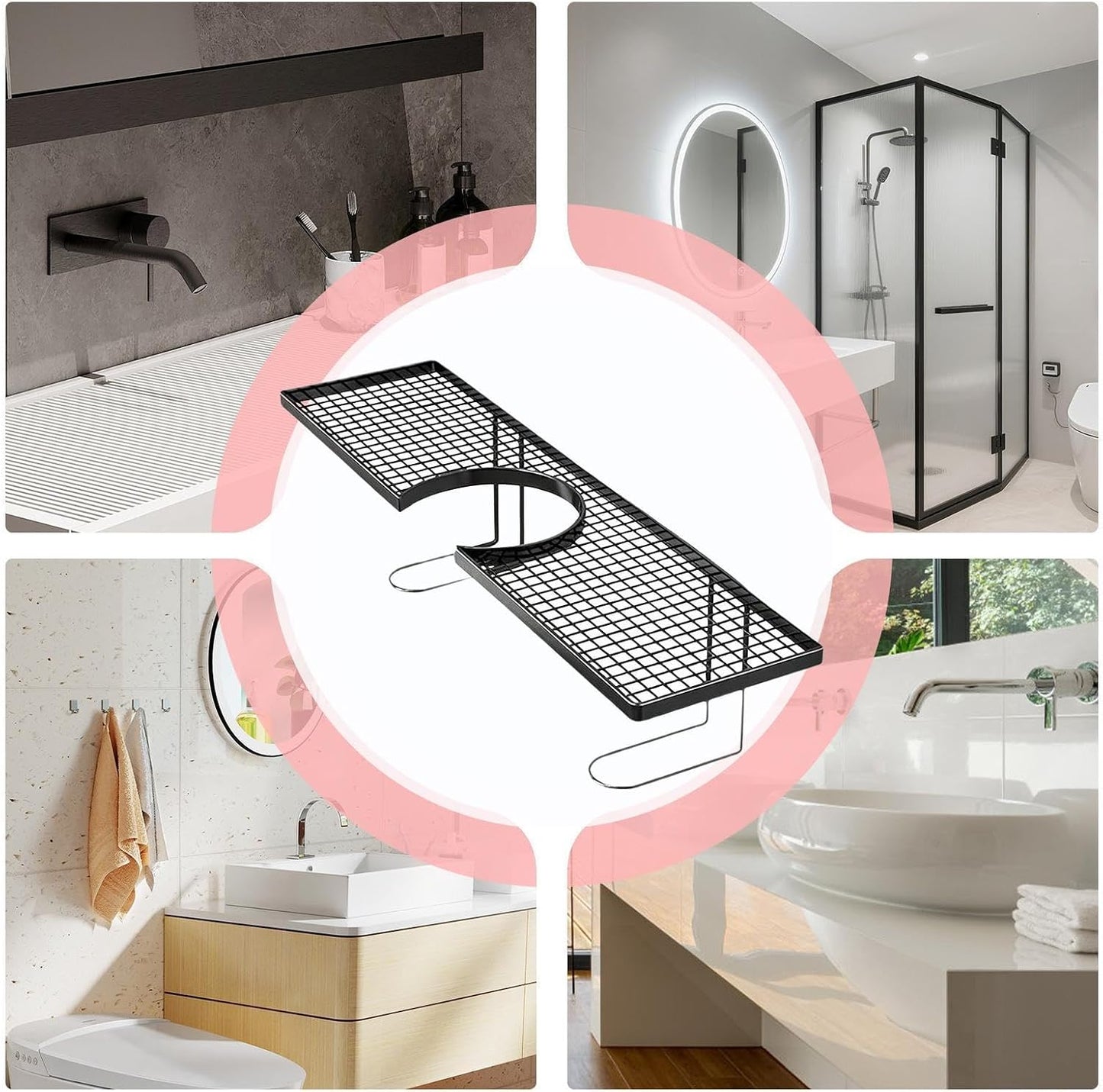 GENERIC Étagère De Rangement Pour évier | Étagère De Rangement En Métal Pour Cuisine, Robinet | Pour Maison, Appartement, Dortoir, Hôtel, Restaurant, Salle De Bain, Toilettes, Lavabo
