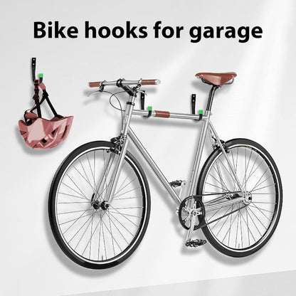 GENERIC Porte-outils Pour Mur De Garage - Cintre En Forme De J | Système De Rangement Mural, 6 Pièces (1 Ensemble) Crochets En J Robustes, Organisateur Monté Pour Vélos, échelles, Tuyaux, Outils | Garages