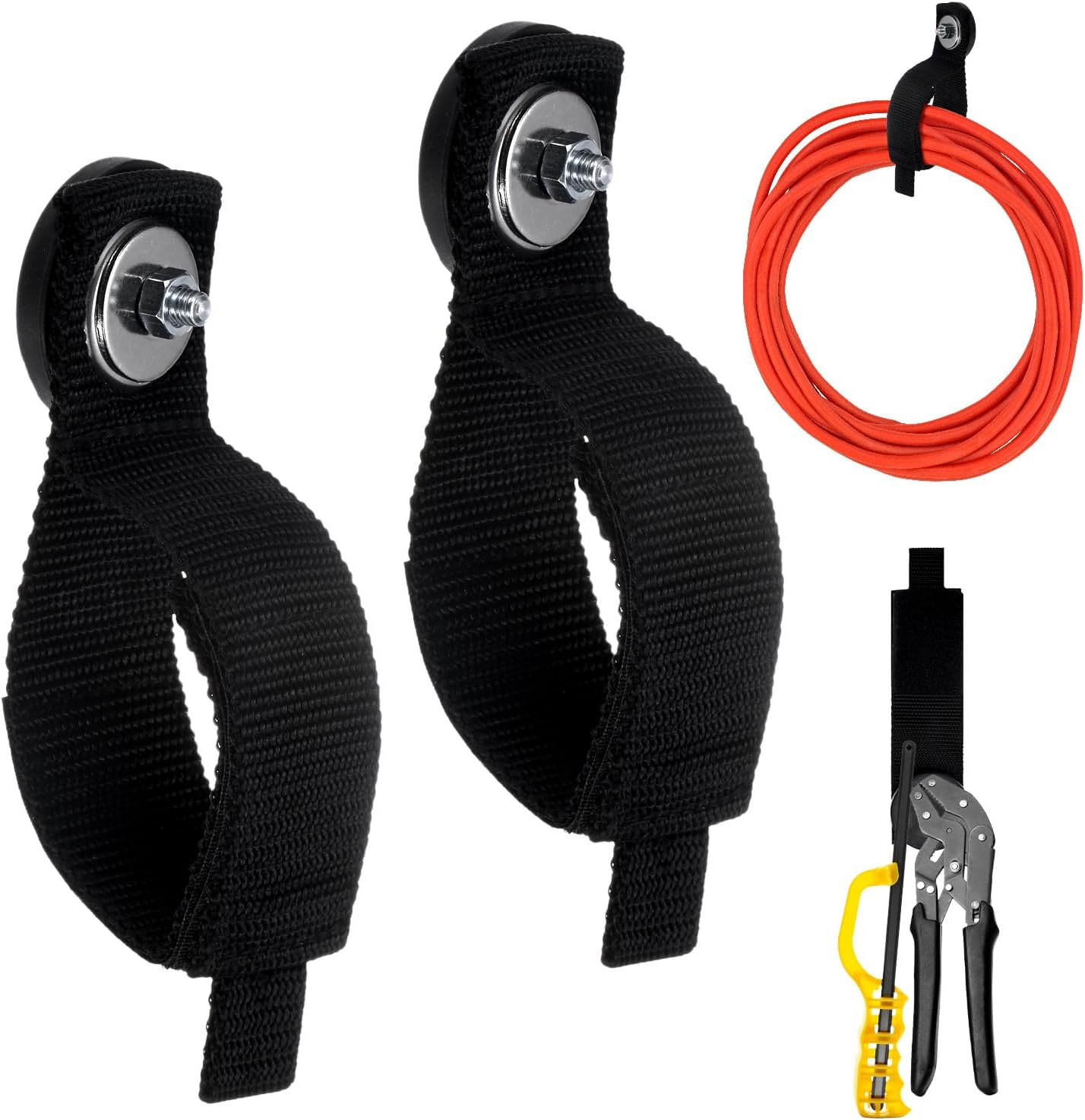  M METERXITY Lot De 2 Supports Magnétiques De Corde De 4,3 Cm De Diamètre Pour Garage, Atelier, Cordon D'extension, Sangle De Cordon D'organisation Pour Suspension/câbles/crochets De Rangement