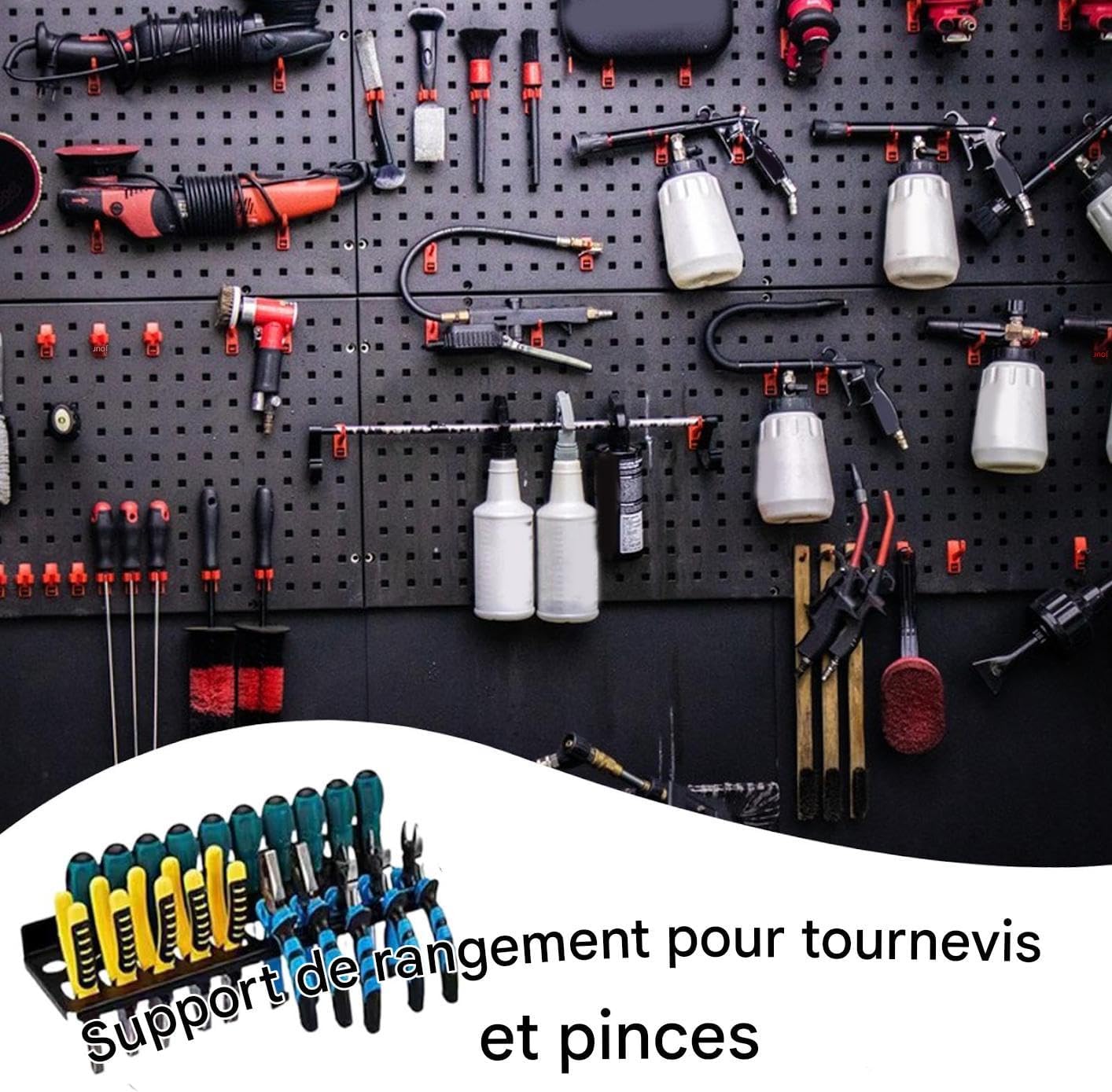  Porte-Tournevis | Organisateur D'Outils Mural Robuste | Rangement D'Atelier Pour Outils De Bricolage Et Jardinage