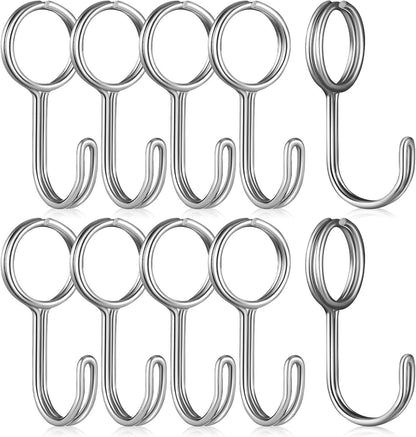  STOBAZA Crochets Pour Sangles En Acier Inoxydable Argenté, Lot De 10 Pièces Robustes Et Faciles à Fixer, Maison Cuisine