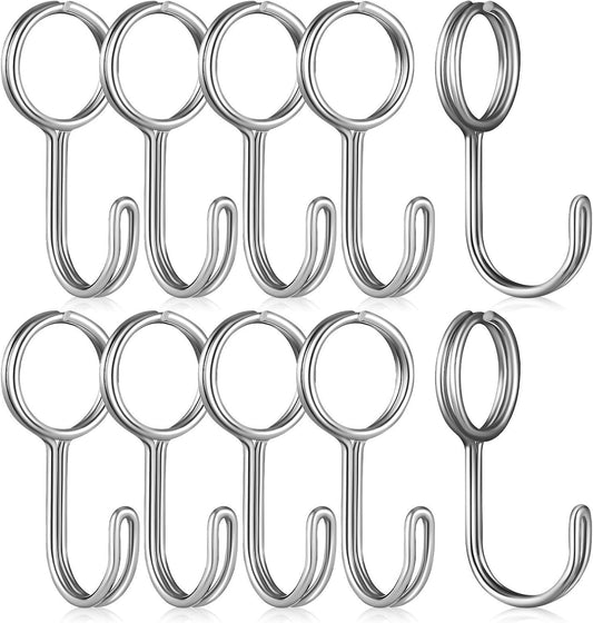  STOBAZA Crochets Pour Sangles En Acier Inoxydable Argenté, Lot De 10 Pièces Robustes Et Faciles à Fixer, Maison Cuisine