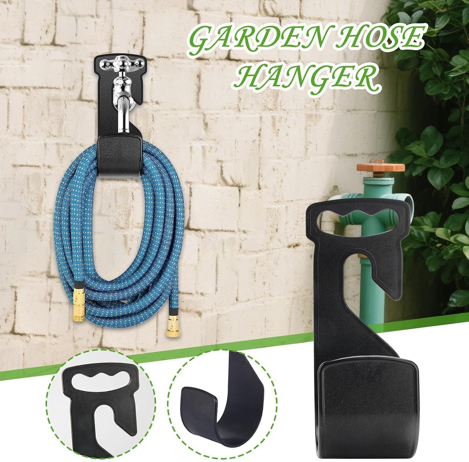 GENERIC Support De Tuyau, Support Mural Robuste Et Portable, Organiseur De Tuyau De Jardin | Pour Extérieur, Garage, Maison, Maison, Piscine, Terrasse, Clôture, Nettoyage De Jardinage