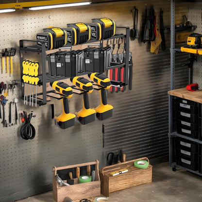 Rangement Pour Outils électriques, étagère De Rangement à 3 Couches, Organiseur Mural D'outils électriques, étagère Modulaire Pour Perceuse, étagère à Outils électriques, Organiseur D'outils