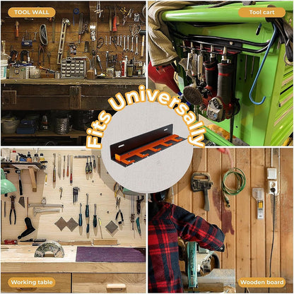  Support De Rangement Pour Outils | Support Mural à 5 Fentes - Cintre D'outils électriques | Pour Appareils électriques, Perceuse, Tournevis, Meuleuse, Service De Studio De Garage Et Sous-sol
