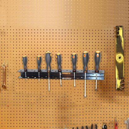 GENERIC Support Mural Pour Vis, Support De Rangement Avec Tournevis, 32,6 X 5,97 X 4,9 Cm, Support à Outils Robuste Pour Garage, Atelier, Abri De Jardin, Chambre, Organisation De La Maison