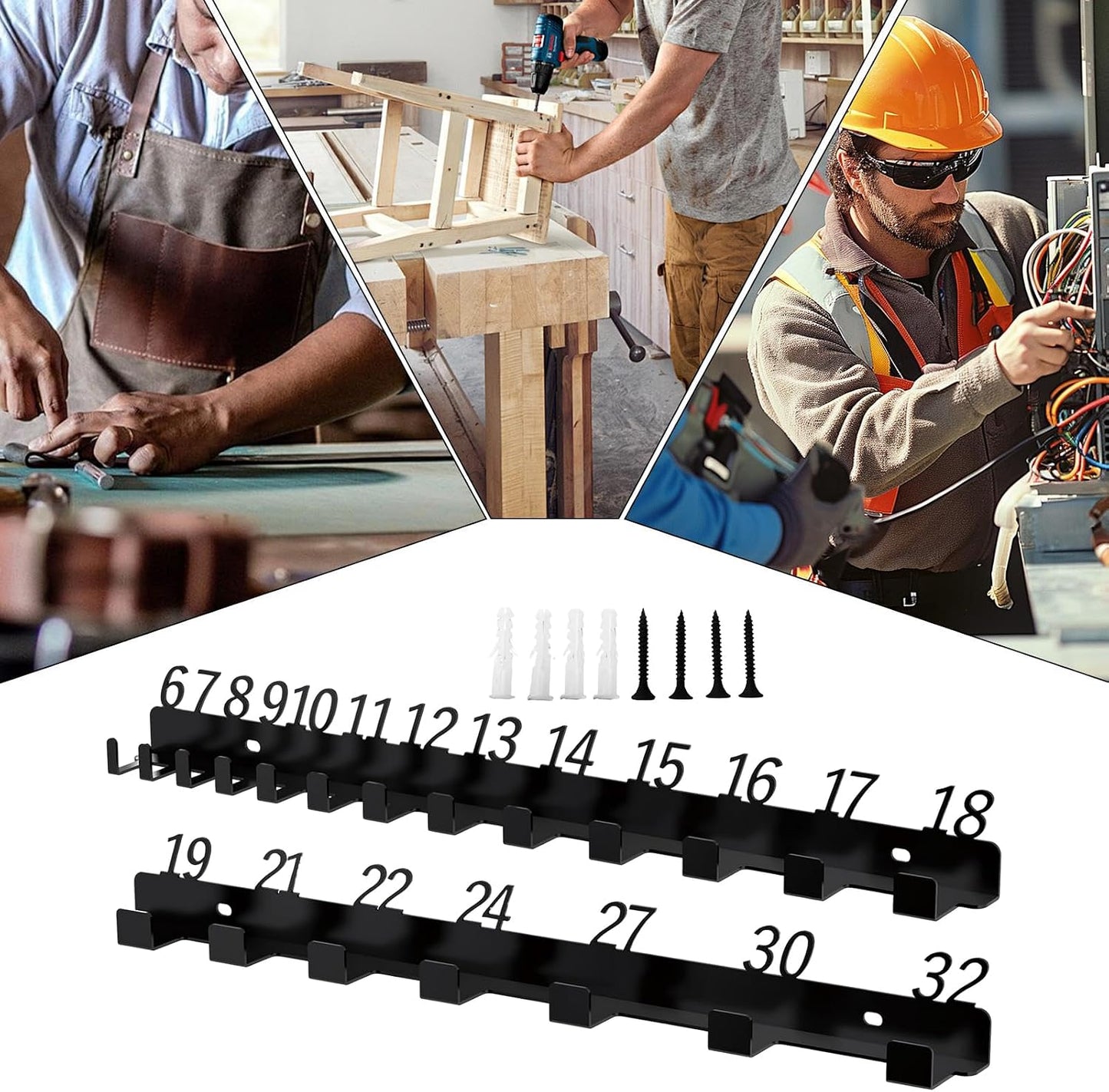  Organisateurs De Supports Pour Clés, Support Mural Pour Les Clés, Support Pour Ustensiles De Cuisine, Pour Abri, Camion, Fourgon, Jardin, Magasin, Mécanicien, Cour Et