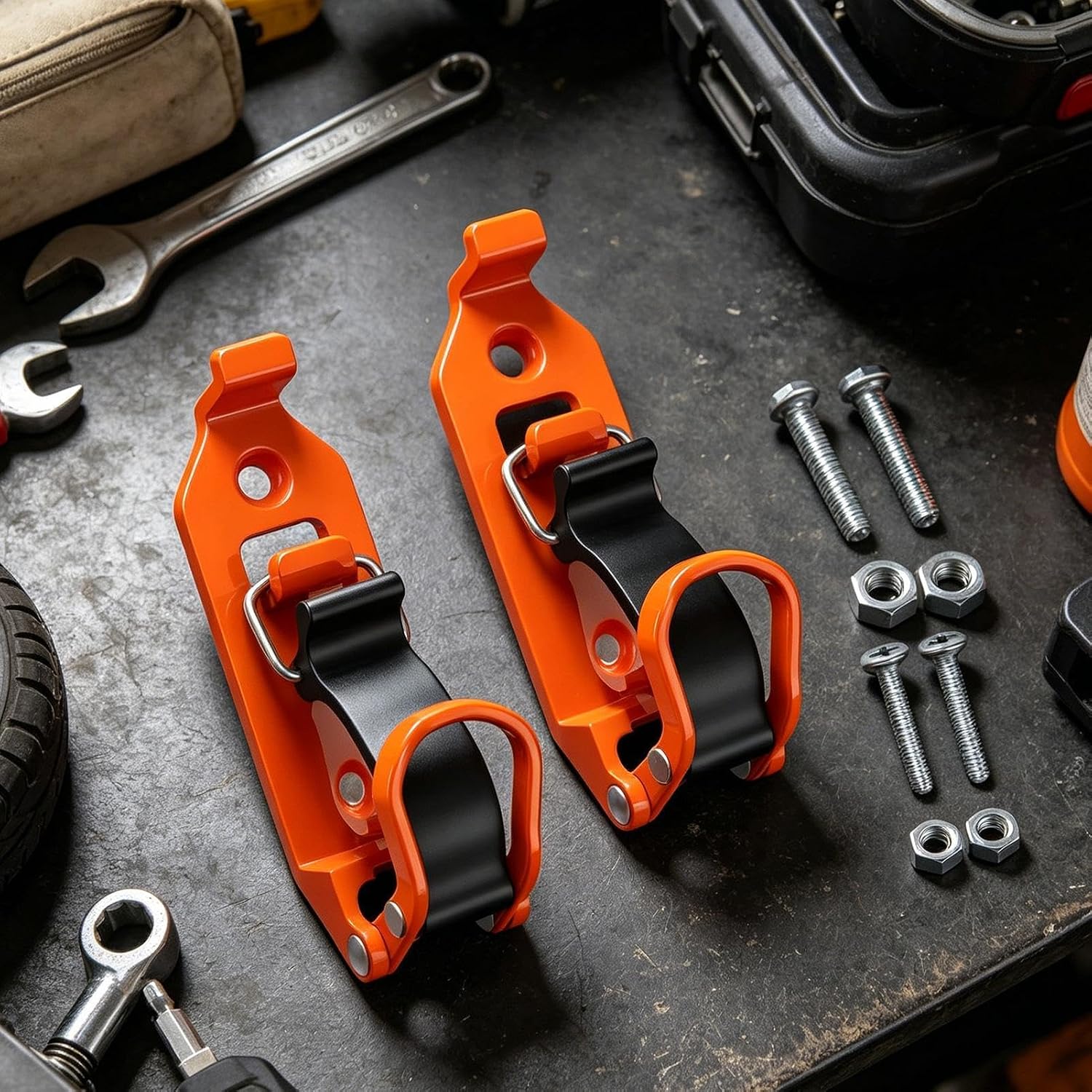  Lot De 2 Supports Muraux à Fermeture Rapide Pour Charges - Pour Le Lit, Le Garage, Le Camping-car, Le Travail, Les Véhicules Utilitaires, Les Pompiers, La Pêche