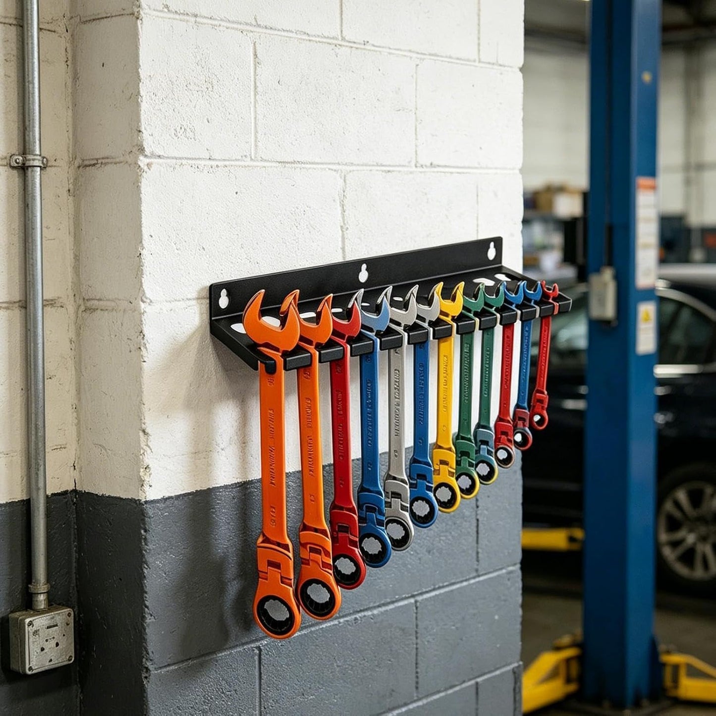  Générique Rack À Clés - Stockage D'Outils Grande Capacité,Support Mural Pour Clés | Pour Tournevis Hexagonaux Cliquet Cutter Ciseaux Maison Garage Atelier Espace Travail Coin