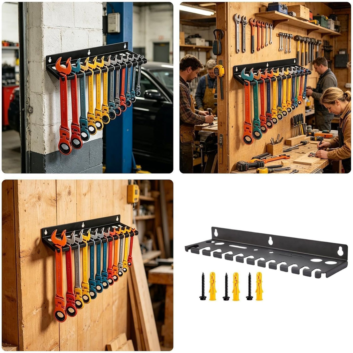  Range-Clés,Stockage D'Outils Grande Capacité,Organiseur D'angle à Suspendre Pour Outils | Pour Tournevis Hexagonaux Cliquet Cutter Ciseaux Maison Garage Atelier Espace Travail Coin