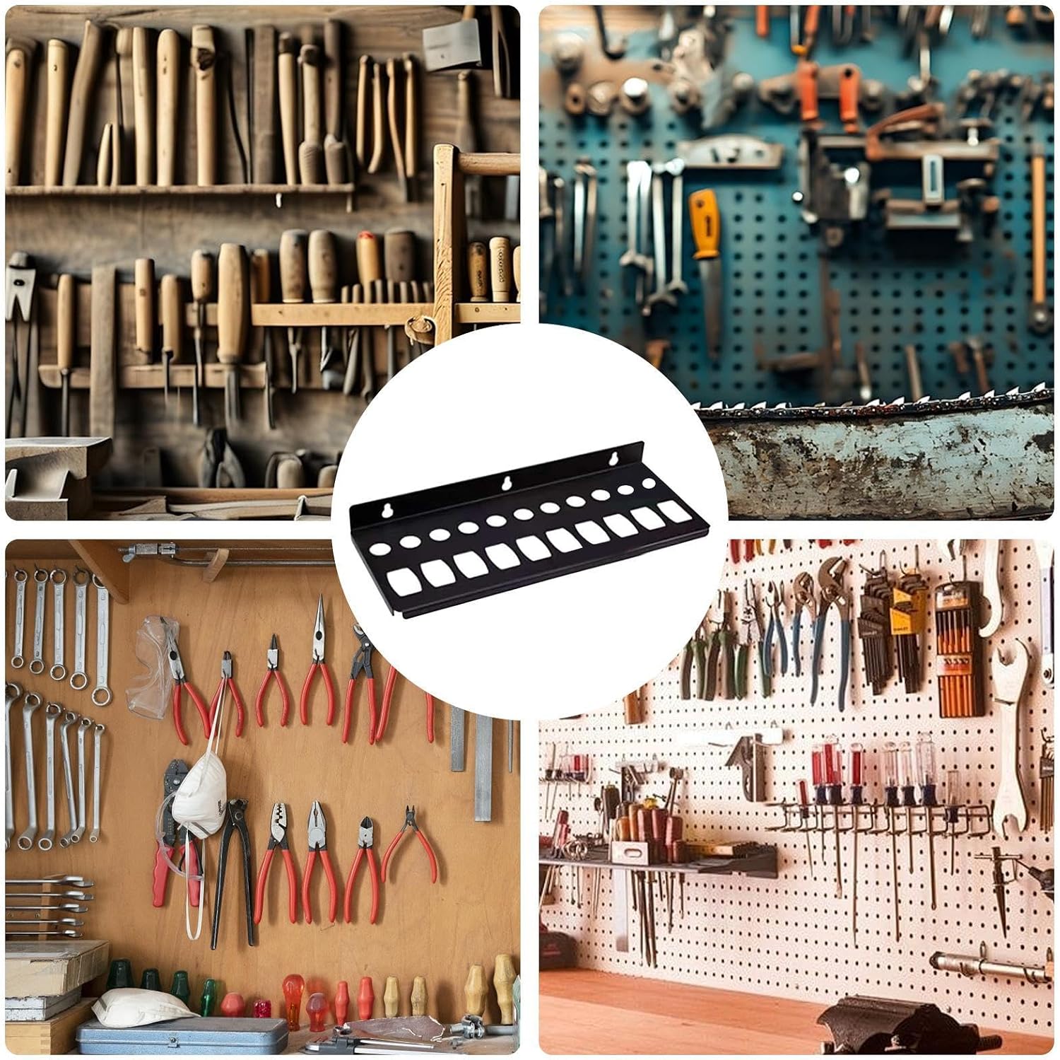  Porte-Tournevis | Organisateur D'Outils Mural Robuste | Rangement D'Atelier Pour Outils De Bricolage Et Jardinage