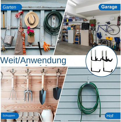  Lot De 6 Crochets De Garage Résistants à La Rouille - Pour Vélos, échelles, Outils De Jardin, Tuyaux, Pneus, Câbles, Ateliers, Greniers, Caves