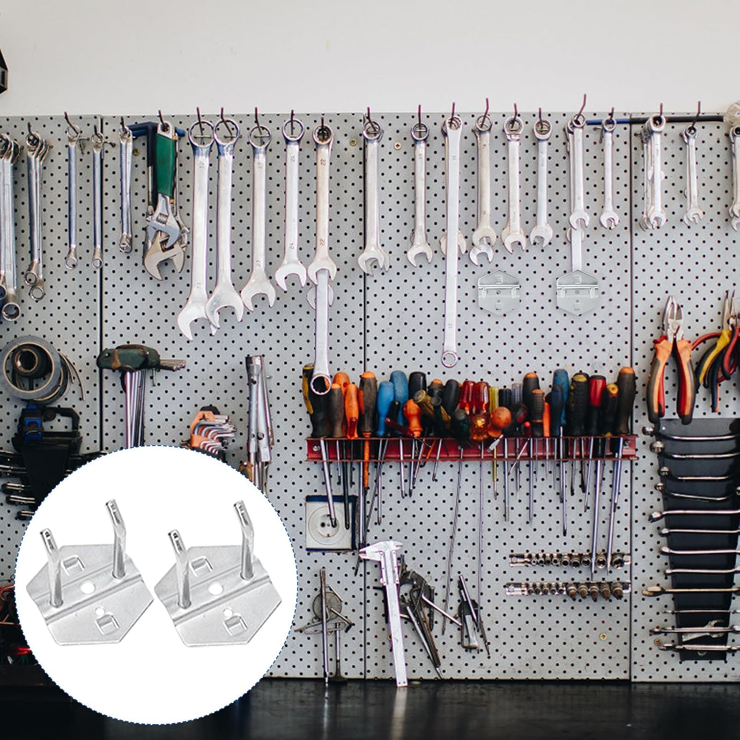  Zerodeko 12pièces Crochets De Rangement Acier Inoxydable Crochets Muraux Pour Outils Patères Robustes Et Résistantes Rouille Pour Garage Et Atelier Support Perforé Polyvalent