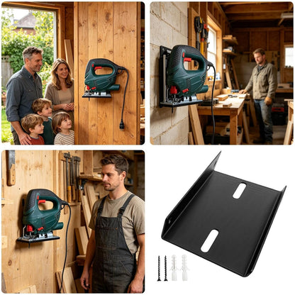  Générique Support Mural Pour Scie - Support Mural Universel Pour Outils Métalliques Gain De Place - Rack Métallique Range-scie Organisateur - Idéal Pour Jardin, Garage, Intérieur, Magasin Et Maison