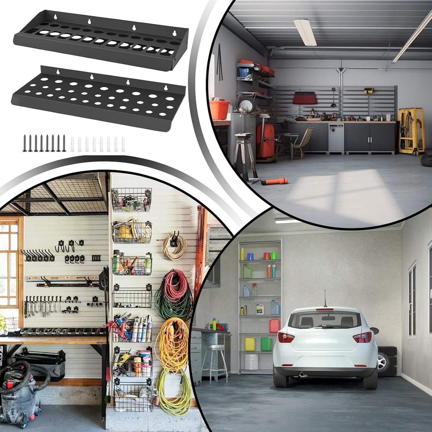  Porte-visseuse,Support De Rangement En Fer Pour Visserie,Support Organisateur D'outils Avec Gain De Place | Pour Atelier Garage Maison