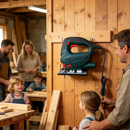  Générique Support Mural Pour Scie - Support Mural Universel Pour Outils Métalliques Gain De Place - Rack Métallique Range-scie Organisateur - Idéal Pour Jardin, Garage, Intérieur, Magasin Et Maison