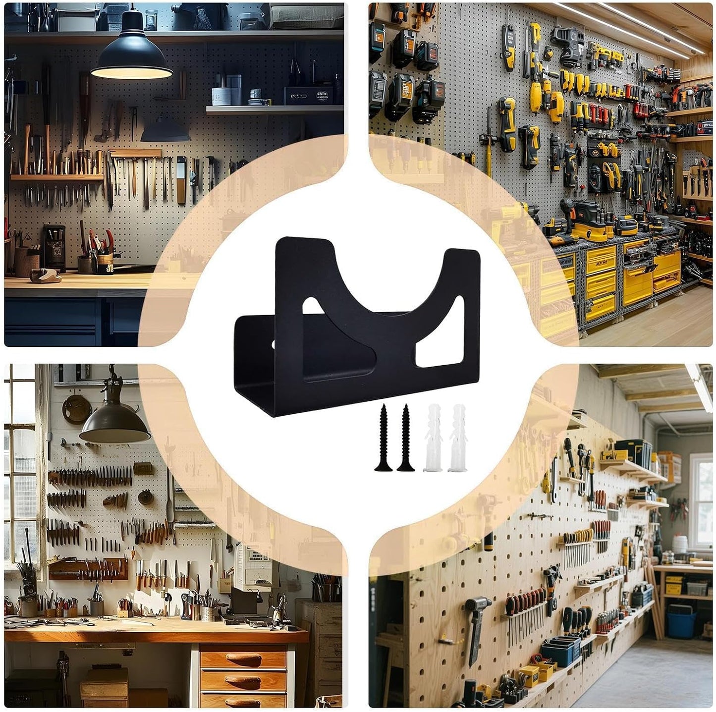  Générique Support Pour Meuleuse D'angle | Support Mural Pour La Meuleuse D'Angle - Organisateur En Fer Robustes Pour Outils Électriques Atelier Bricolage