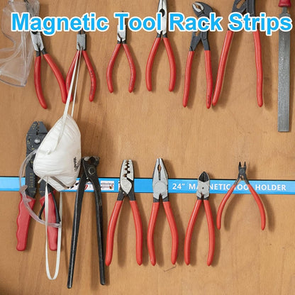  Barre à Outils Magnétique Pour Atelier, Organisateur D'outils Mural, Support Mural Pour Outils électriques, Support à Outils Magnétique Pour Atelier, Barre à Outils Magnétique Robuste,