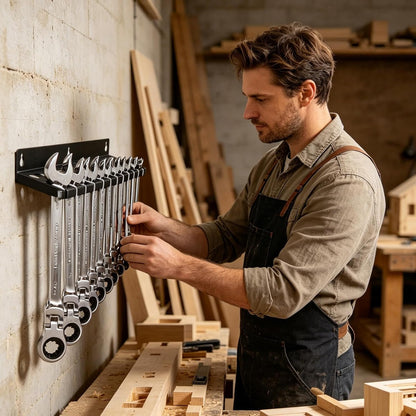  Générique Rack À Clés - Stockage D'Outils Grande Capacité,Support Mural Pour Clés | Pour Tournevis Hexagonaux Cliquet Cutter Ciseaux Maison Garage Atelier Espace Travail Coin