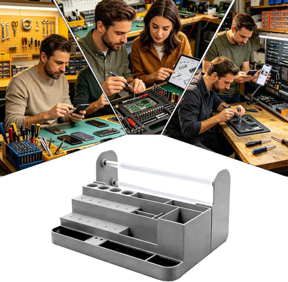  Générique Organisateur D'Établi | Compact Et Robuste Multi-Compartiments - Organisateur De Bureau Pour Tournevis - Pour Établi Maison, Atelier, Téléphone, Ordinateur, Outil Réparation, Vis, Puce