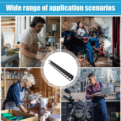 GENERIC Porte-tournevis – Porte-outils Pour Un Rangement Organisé | Construction En Acier Avec Finition Noire, Organiseur Mural D'outils à Main, Design Peu Encombrant Pour Garage, Atelier, Sous-sol