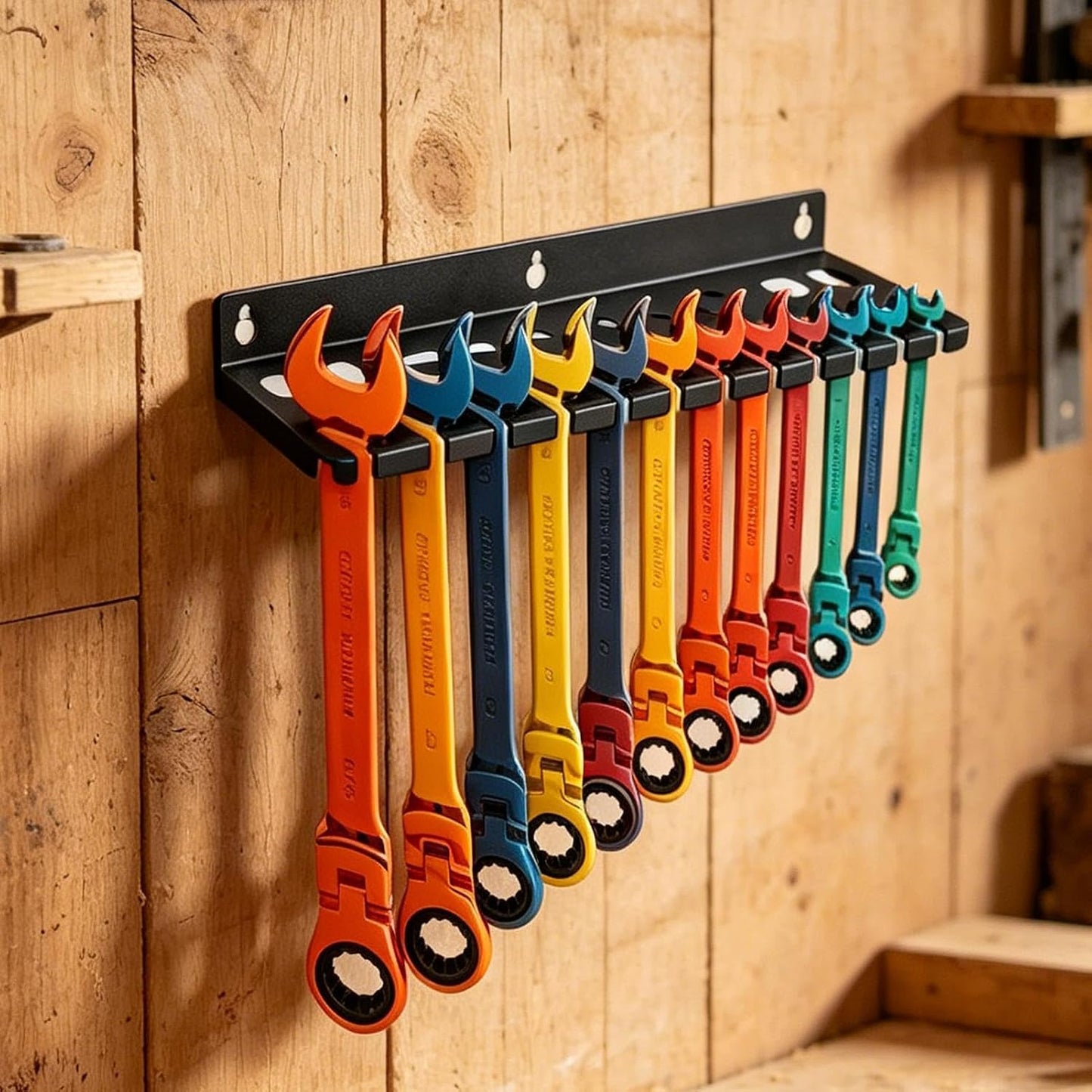  Générique Rack À Clés - Stockage D'Outils Grande Capacité,Support Mural Pour Clés | Pour Tournevis Hexagonaux Cliquet Cutter Ciseaux Maison Garage Atelier Espace Travail Coin