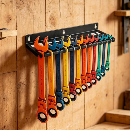  Générique Rack À Clés - Stockage D'Outils Grande Capacité,Support Mural Pour Clés | Pour Tournevis Hexagonaux Cliquet Cutter Ciseaux Maison Garage Atelier Espace Travail Coin