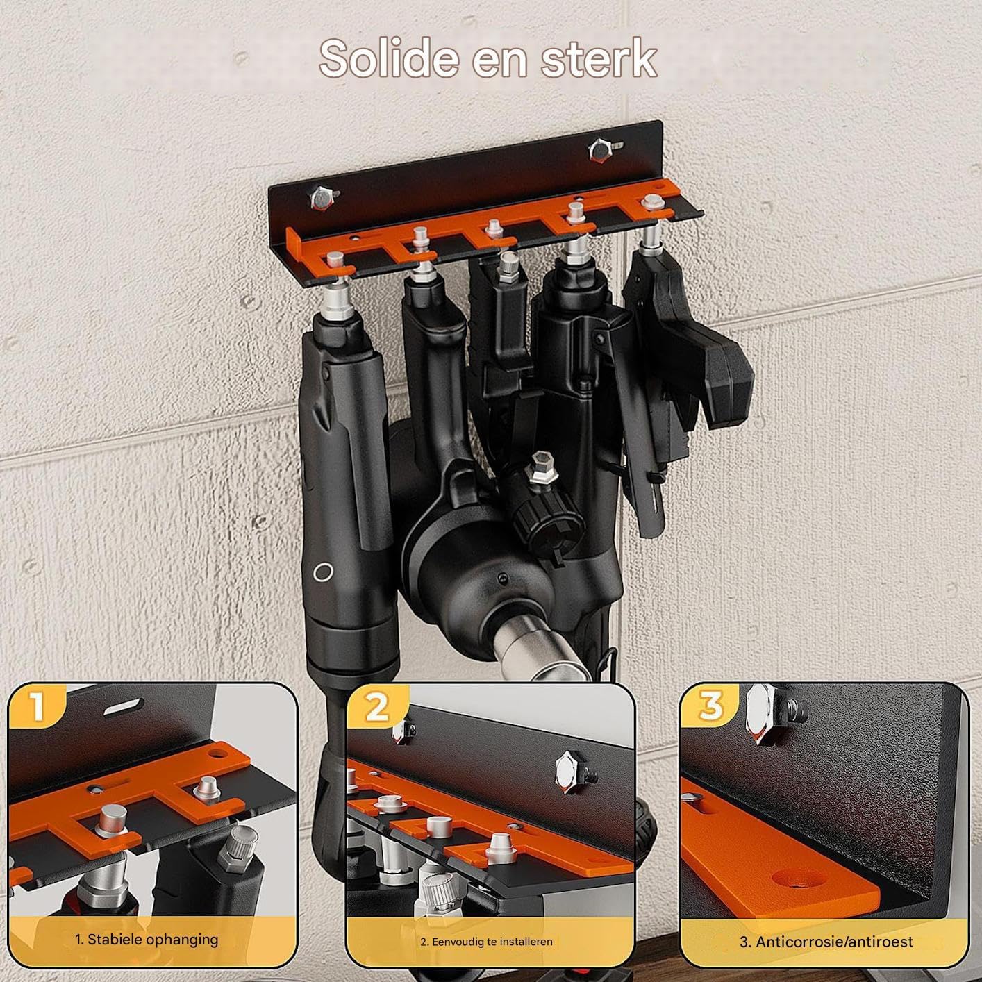  Support De Rangement Pour Outils | Support Mural à 5 Fentes - Cintre D'outils électriques | Pour Appareils électriques, Perceuse, Tournevis, Meuleuse, Service De Studio De Garage Et Sous-sol